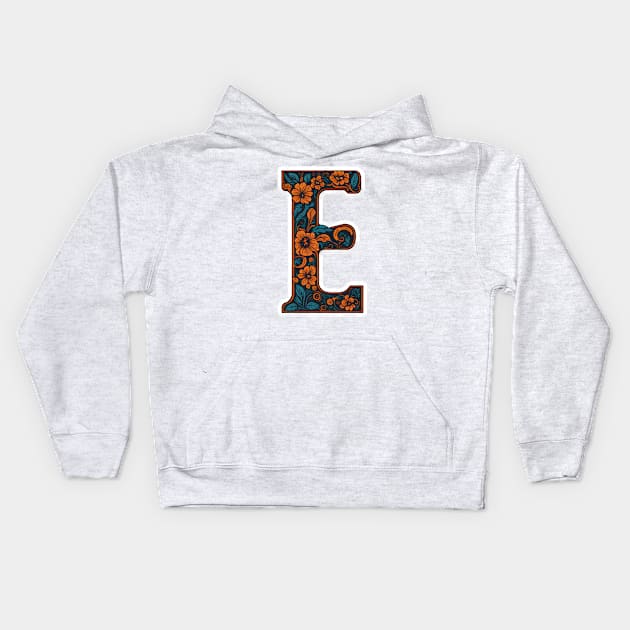 Letter E (V) Kids Hoodie by design19970